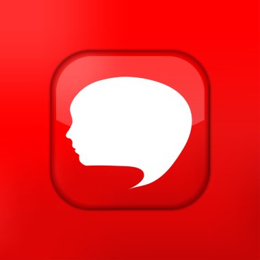 vektör sürüm. kabarcık yüz simgesi. EPS 10 illüstrasyon. kolay düzenleme için