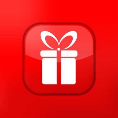 vektör kırmızı hediye simgesi. eps10. kolay düzenleme için