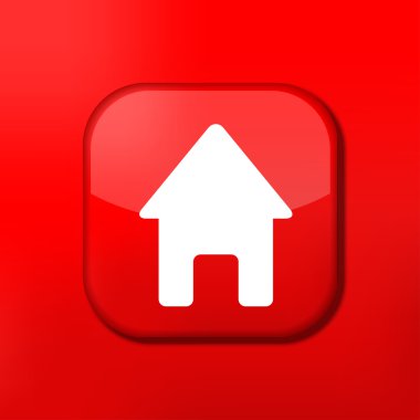 vektör kırmızı ev simgesi. eps10. kolay düzenleme için
