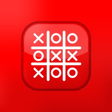 Kırmızı tic tac toe simge vektör. eps10. kolay düzenleme için