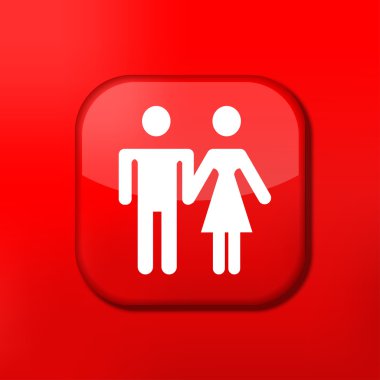 Kırmızı wc simge vektör. eps10. kolay düzenleme için