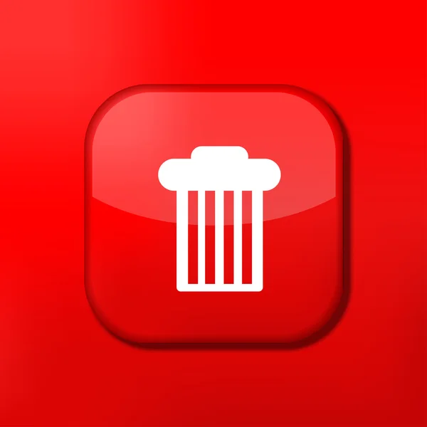 Vector red bin icon. Eps10. Easy to edit — Stock Vector