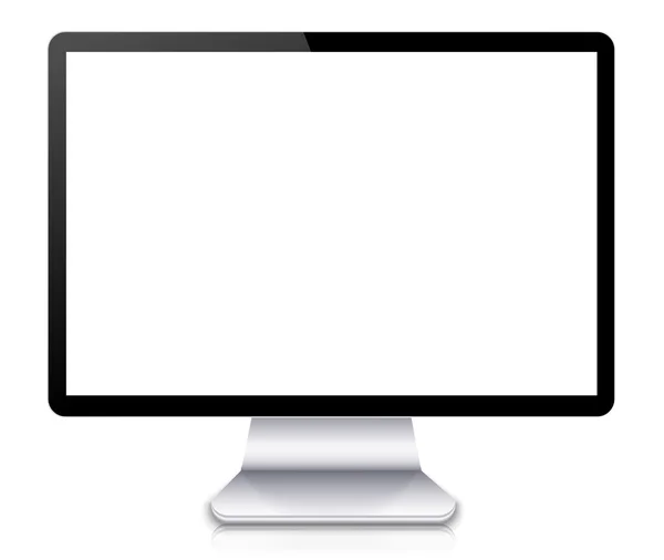 Векторний комп'ютерний дисплей або телевізор ізольовано на білому тлі. Епс10 — стоковий вектор