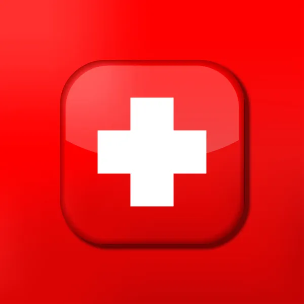 Vector red cross icon. Eps10. Easy to edit — Stock Vector