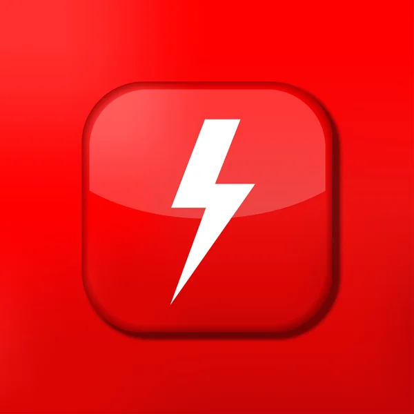 Vector red lightning icon. Eps10. Easy to edit — Stock Vector