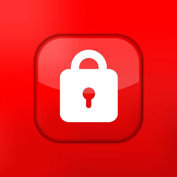 Vector red lock icon. Eps10. Easy to edit — Stock Vector