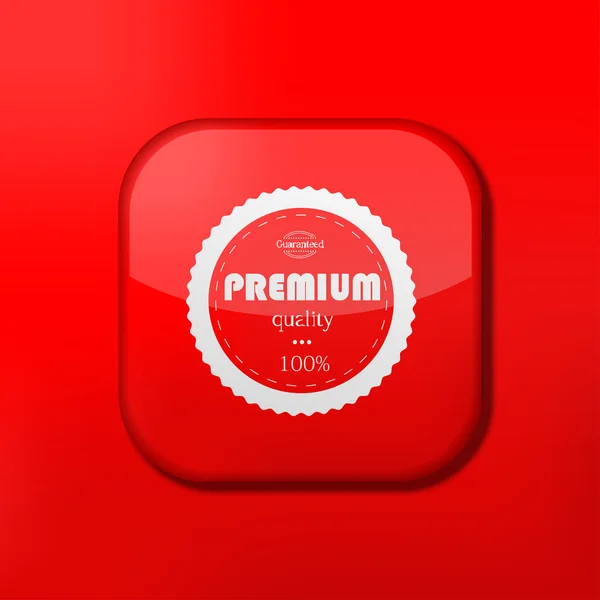 Vector red premium quality icon. Eps10. Easy to edit — Stock Vector
