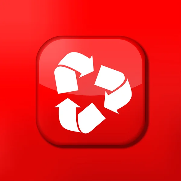 Wektor recyklingu czerwony ikona. eps10. łatwe do edycji — Wektor stockowy