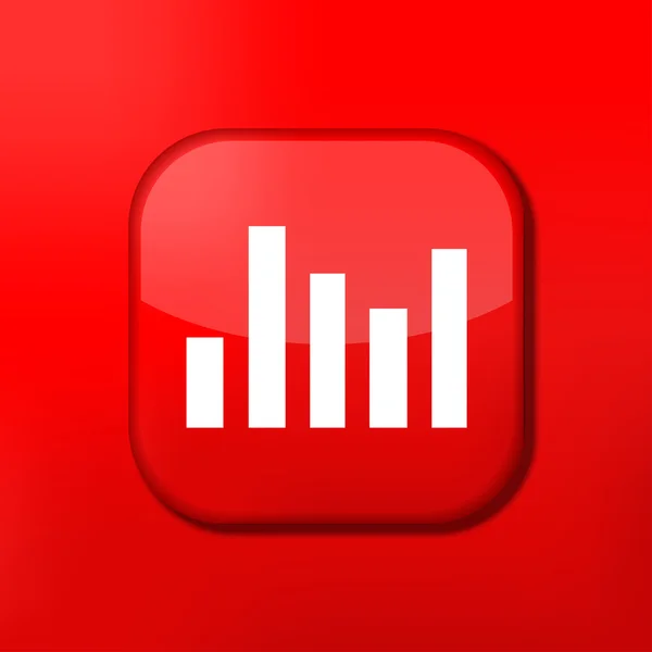 Vector red graph icon. Eps10. Easy to edit — Stock Vector