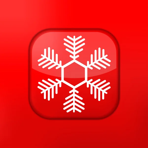 Vector rojo copo de nieve icono. Eps10. Fácil de editar — Archivo Imágenes Vectoriales