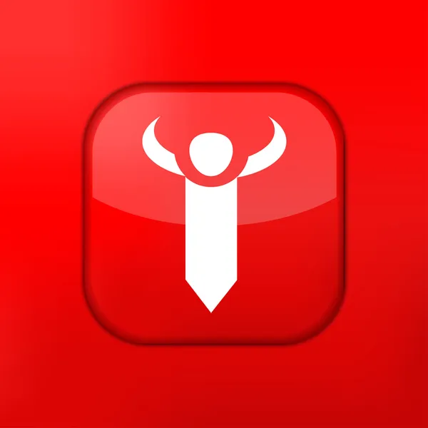 Vector red tie icon. Eps10. Easy to edit — Stock Vector