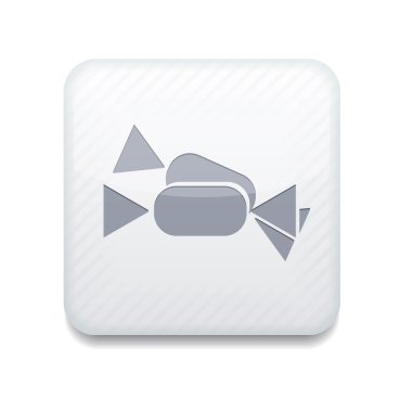 vektör beyaz şeker simgesi. eps10. kolay düzenleme için