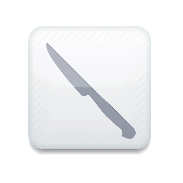 Vector white knife icon. Eps10. Easy to edit — Stock Vector