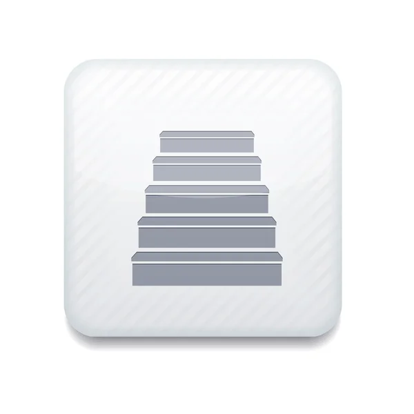 Vector de escalera blanca icono. Eps10. Fácil de editar — Archivo Imágenes Vectoriales