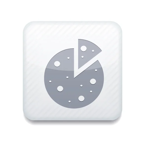 Vektor fehér pizza ikonra. Eps10. Könnyű szerkeszteni — Stock Vector