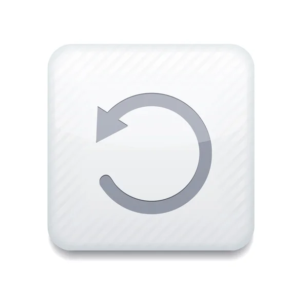 Vektor fehér ismétlési ikonjára. Eps10. Könnyű szerkeszteni — Stock Vector