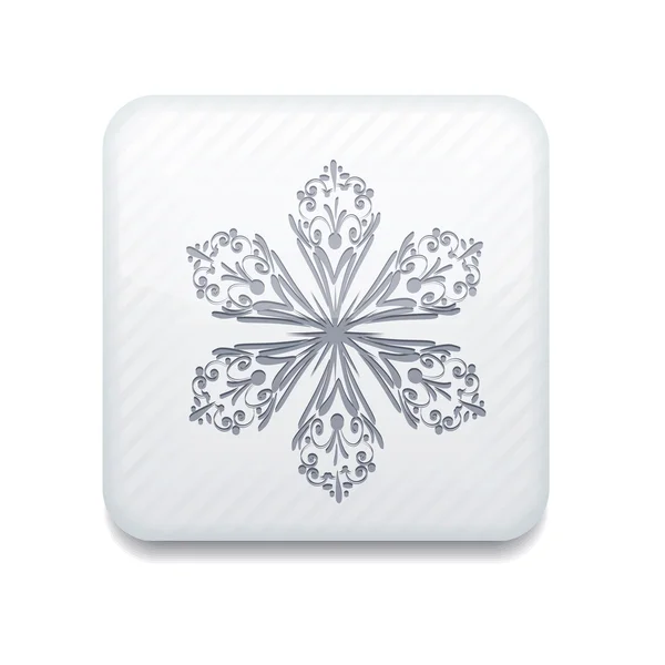 Icona del fiocco di neve bianco vettoriale. EPS10. Facile da modificare — Vettoriale Stock