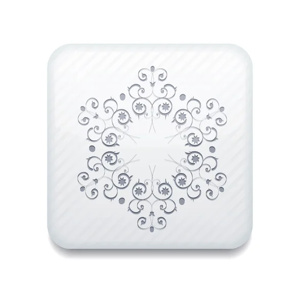 Vektor vit snöflinga ikon. eps10. lätt att redigera — Stock vektor