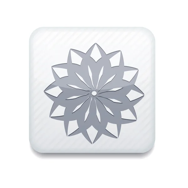 Vector branco ícone floco de neve. Eps10. Fácil de editar — Vetor de Stock