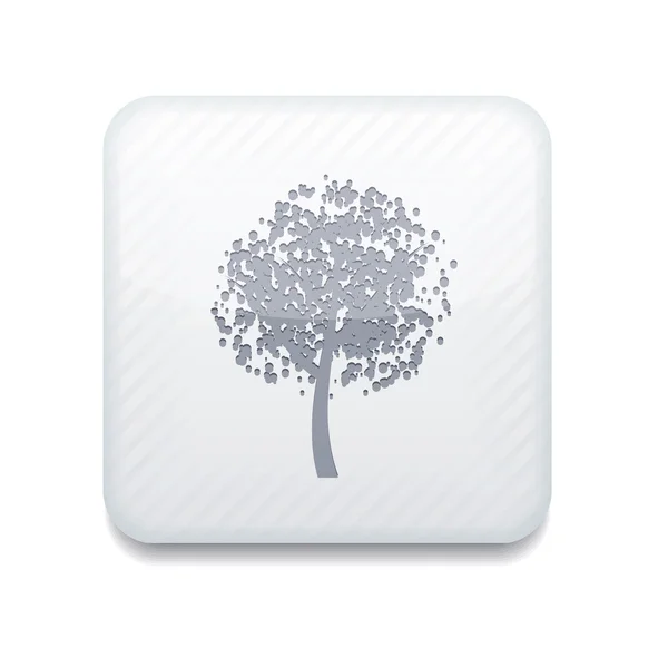 Wektor biały drzewo ikona. eps10. łatwe do edycji — Wektor stockowy