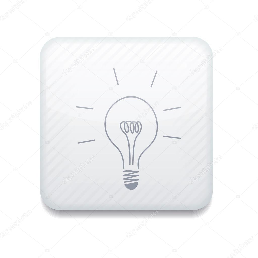 Vector white idea icon. Eps10. Easy to edit