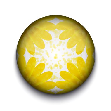 Beyaz arkaplanda vektör çiçek çemberi uygulama simgesi. Bölüm 10