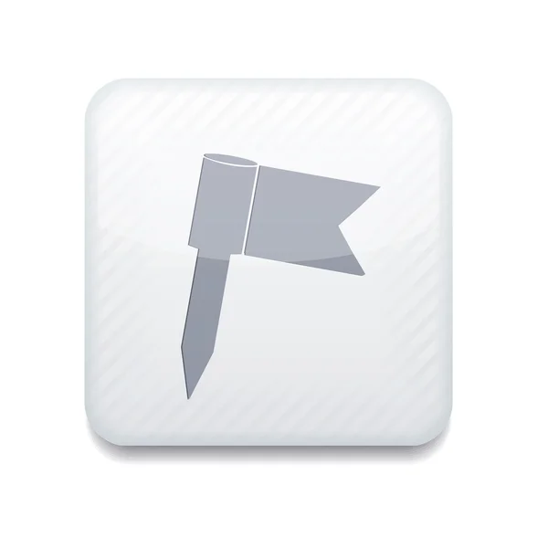 ベクトル アプリの白い旗のアイコン。eps10 — ストックベクタ