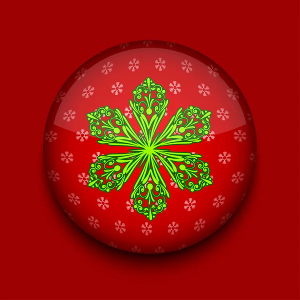 Vector red christmas icon on red background. Eps10 — Stock Vector
