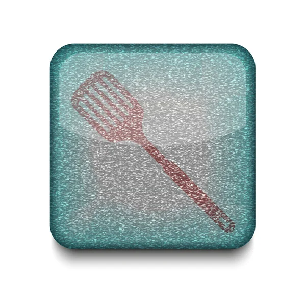 Vector slotted kitchen spoon icon. Eps10. Easy to edit — Stock Vector