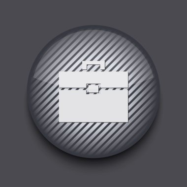 gri arka plan üzerinde vektör app daire çizgili simgesi. EPS 10