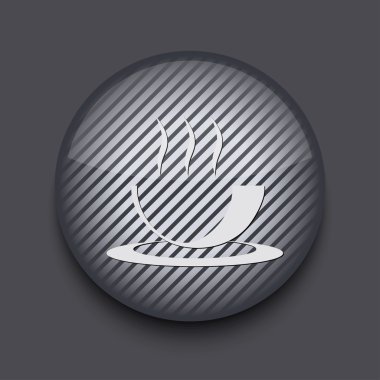 gri arka plan üzerinde vektör app daire çizgili simgesi. EPS 10