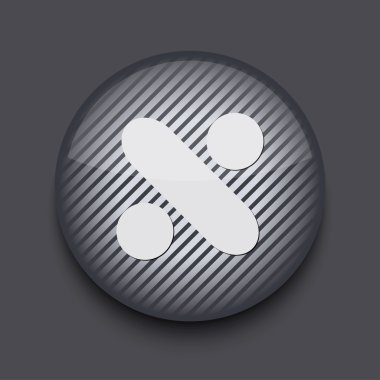 gri arka plan üzerinde vektör app daire çizgili simgesi. EPS 10