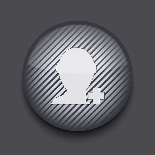 Vector aplicación círculo rayas icono sobre fondo gris. Eps 10 — Vector de stock