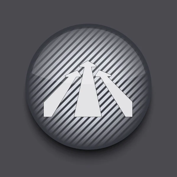 Vektorový kruh prokládané ikonu aplikace na šedém pozadí. EPS 10 — Stockový vektor