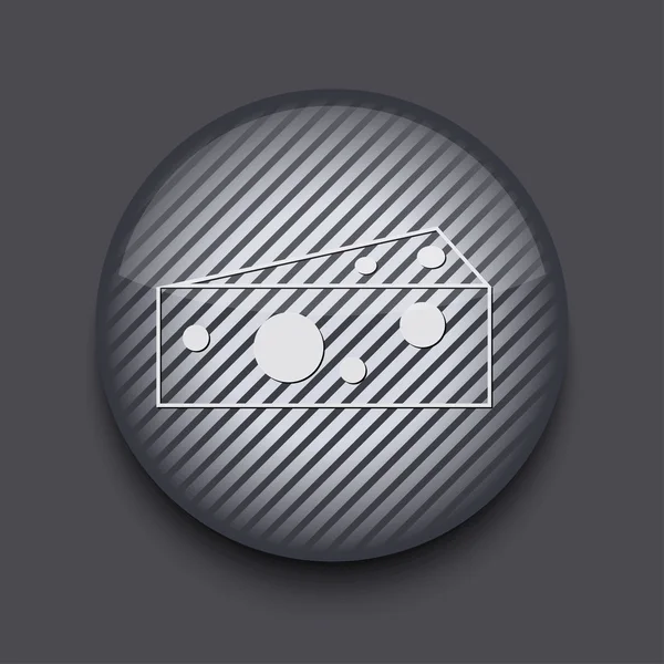 Vector aplicación círculo rayas icono sobre fondo gris. Eps 10 — Vector de stock