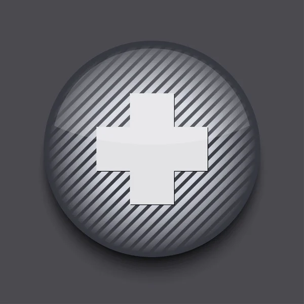 Vector aplicación círculo rayas icono sobre fondo gris. Eps 10 — Vector de stock