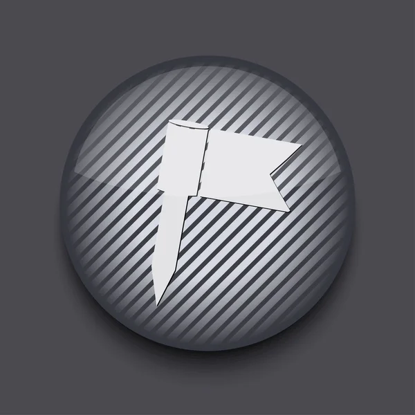 ベクトルのアプリは、灰色の背景上のストライプのアイコンを円。eps 10 — ストックベクタ