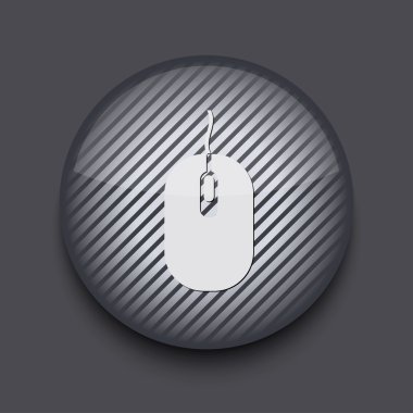 gri arka plan üzerinde vektör app daire çizgili simgesi. EPS 10