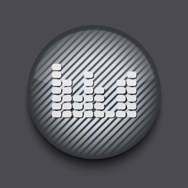 gri arka plan üzerinde vektör app daire çizgili simgesi. eps10