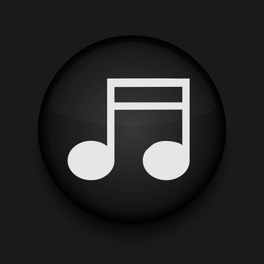 vektör app circle siyah Not simgesi. eps10