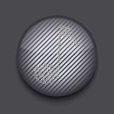 gri arka plan üzerinde vektör app daire çizgili simgesi. EPS 10