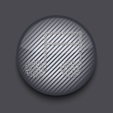 gri arka plan üzerinde vektör app daire çizgili simgesi. EPS 10