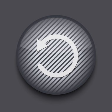 gri arka plan üzerinde vektör app daire çizgili simgesi. EPS 10