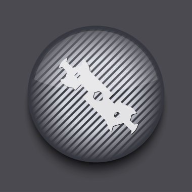 gri arka plan üzerinde vektör app daire çizgili simgesi. EPS 10