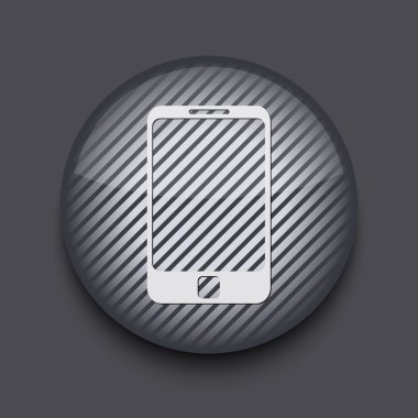 gri arka plan üzerinde vektör app daire çizgili simgesi. EPS 10