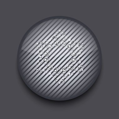 gri arka plan üzerinde vektör app daire çizgili simgesi. EPS 10