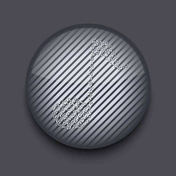 Vector app circle striped icon on gray background. Eps 10 — Stock Vector