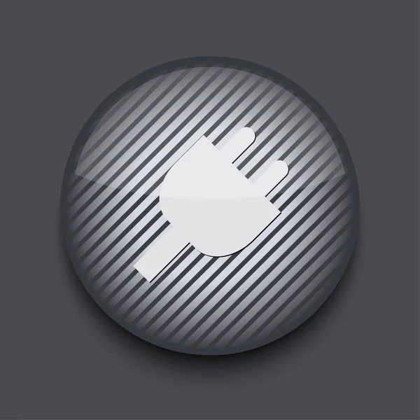 Wektor aplikacja koło pasiasty ikona na szarym tle. EPS 10 — Wektor stockowy
