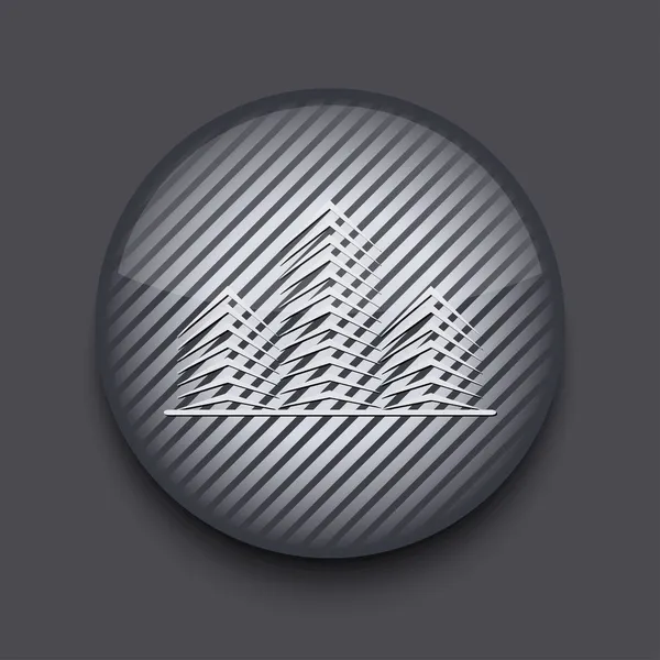 Vector aplicación círculo rayas icono sobre fondo gris. Eps 10 — Vector de stock