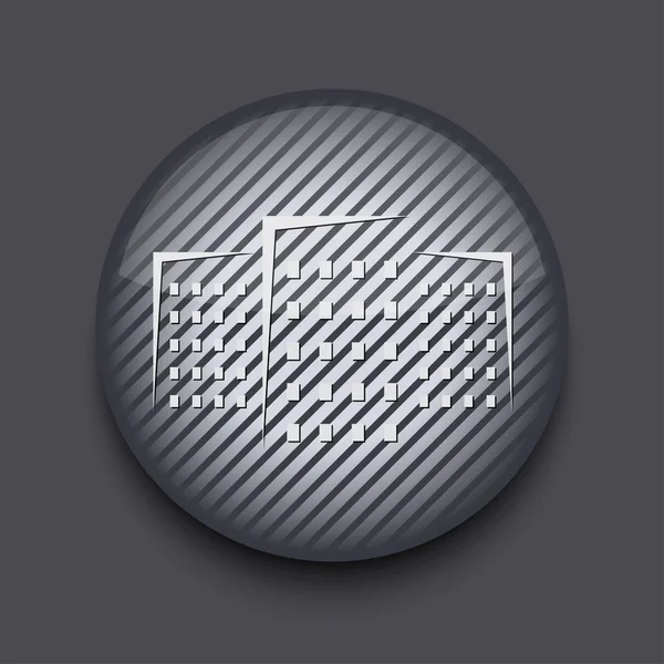 App vettoriale cerchio a strisce icona su sfondo grigio. Eps 10 — Vettoriale Stock